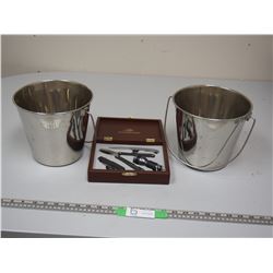 WINCHESTER TOOL SET WITH CASE & 2 METAL PAIL
