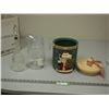 Image 1 : STORAGE CONTAINER OR COOKIE JAR PLUS MISC