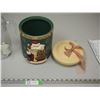 Image 2 : STORAGE CONTAINER OR COOKIE JAR PLUS MISC