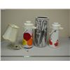 Image 1 : (2) VINTAGE BUTLERS, VASE PLUS LAMP