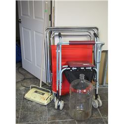 WALKER, FOLDING CHAIR, CARBOY & MISC