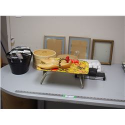 PICTURE FRAMES, STORAGE CONTAINERS, SHOE STRECHERS & MISC