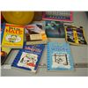 Image 4 : PLASTIC TOTE WITH (KIDPAD WITH DIFFERENT SOUNDS) & MISC BOOKS