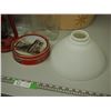 Image 2 : MILKGLASS LAMP SHADE, LANTERN, HARDWARE PLUS MISC