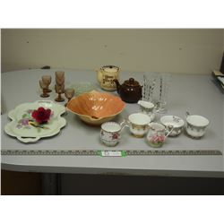 BONE CHINA DISHWARE, GLASSWARE & MISC