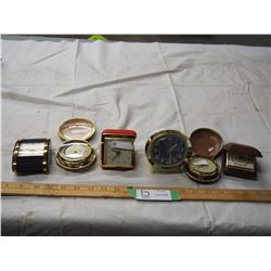 ASSORTMENT OF TRAVEL ALARM CLOCKS (6)