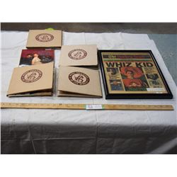 6 MUSIC TREASURE 45" IN RECORDO ALBUMS AND HOCKEY