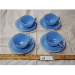 DELPHITE CUPS AND SAUCERS