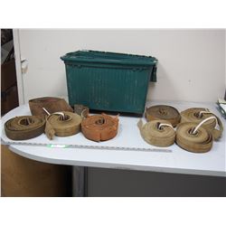 2X THE MONEY / RATCHET STRAPS (NO RACHETS) (8 ROWS) WITH PLASTIC TOTE