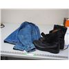 Image 1 : SIZE 10 D BOOTS & LEVI STRAUSS DENIM JACKET SIZE 40