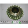 Image 3 : 9" GREEN CARNIVAL GLASS BOWL