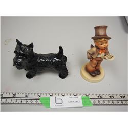 2X THE MONEY / WESTERN GERMANY FIGURINES (SCOTTY DOG AND SINGER)