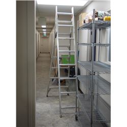 ADJUSTABLE STEP LADDER (14' LONG) ALUMINIUM