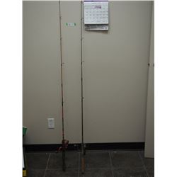 (2) FISHING RODS & REELS