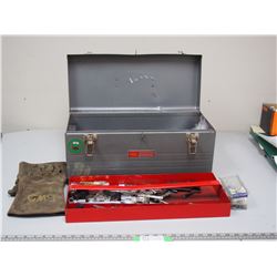 METAL TOOL BOX WITH CONTENTS
