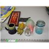 Image 3 : DECORATIVE ITEMS, LIGHTER, GLASS JAR & MISC