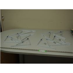 METAL SHELF SUPPORT BRACKETS (2X THE MONEY) TOTAL 10
