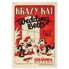 Image 1 : Krazy Kat "Wedding Bells" One Sheet Poster.