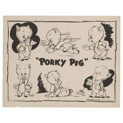 Porky Pig Character Model Sheet.