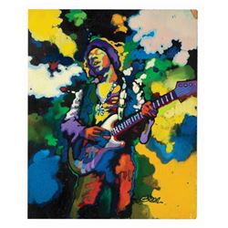 Jimi Hendrix Book Cover Painting.