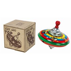 Mickey Mouse Musical Top Tin Toy.