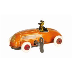 Donald Duck Race Car Wind-Up Tin Toy.