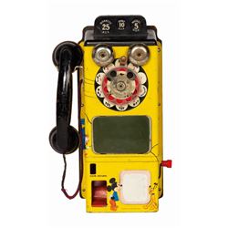 Mickey Mouse Club TV Pay Phone Tin Toy.