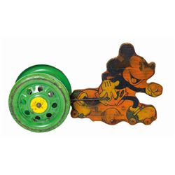 Mickey Mouse Roller Skater Pull Toy.