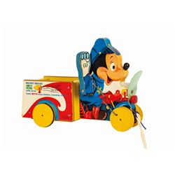 Mickey Mouse Safety Patrol Pull Toy.