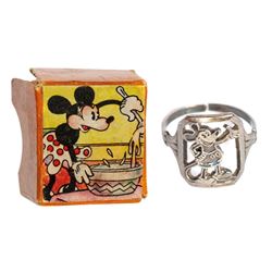 Mickey Mouse Sterling Silver Ring.