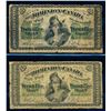 Image 1 : DOMINION OF CANADA 1870 25 Cents Large B & -1c, DC-1b. Graded: VG & G.
