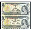 Image 2 : BANK OF CANADA 1973 $1.00. Lot of 17 Banknotes. BC-46. VG-UNC
