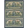 Image 1 : BANK OF CANADA 1937 $20.00. Lot of 5 Banknotes, BC-25. Graded: VG-F