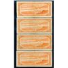Image 2 : BANK OF CANADA 1954 $50.00. A lot of 4 Notes with Mixed Signatures, BC-42. VG-Fine