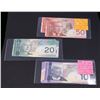 Image 1 : BANK OF CANADA 2001-2004. Lot of 14 Banknotes $10-50.00 in VF-UNC