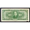 Image 2 : CHINA 1928 10 Dollar Banknote P-197h w/Inverted Reverse UNC w/Small Burn Mark