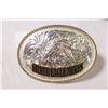 Image 2 : A 2 Piece Lot of Custom Belt Buckles in Mint Condition w/ Gold Highlightsw, Never Worn