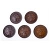 Image 2 : CANADA 1886-1890 A Lot of 5 Victorian One Cents in Very Fine-Very Fine+