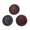 Image 2 : CANADA 1891 A Lot of 3 Varieties of the 1891 OC3 Cent in Fine+-Very Fine