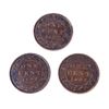 Image 1 : CANADA 1892 A Lot of 3 Obverses of the 1892 Cent in Very Fine-Very Fine+