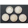 Image 2 : CANADA 1886-1889 A Lot of 5 Victoria 5 Cents in Very Good-Fine