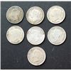 Image 2 : CANADA 1890-1896 A Lot of 7 Victoria 5 Cents in Good-Fine