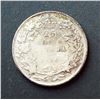 Image 1 : CANADA 1936 w/Dot George V 25 Cents .800 Silver Medal Axis 5.83 gms. in Fine