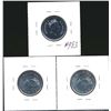 Image 2 : CANADA 1999-2000 A Lot of 3 Error Twenty-Five Cents Pride and September