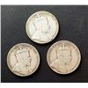 Image 2 : CANADA 1906-1908. Lot of 3 Edward VII Half Dollars VG-8 to VG-10