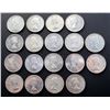 Image 2 : CANADA 1953-1967. Lot of 18 Elizabeth II Half Dollars Fine-UNC