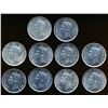 Image 2 : CANADA 1949 A Lot of 10 Commemorative Dollars From An Original Roll Mint State