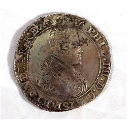 1636 Spanish Netherlands Ducaton Phillip IV Brabant KM# 72.1 32.1 gms. Very Fine