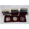 Image 8 : 1992-2001 A Lot of 13 X $1.00 Proof Silver .925 AG Encapsulated w/COA , Box and Sleave