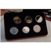 Image 2 : 2004-2012 A Lot of 10 x $1.00 Proof Loon in 2 Special 6 Hole Maroon Clam Box w/COA